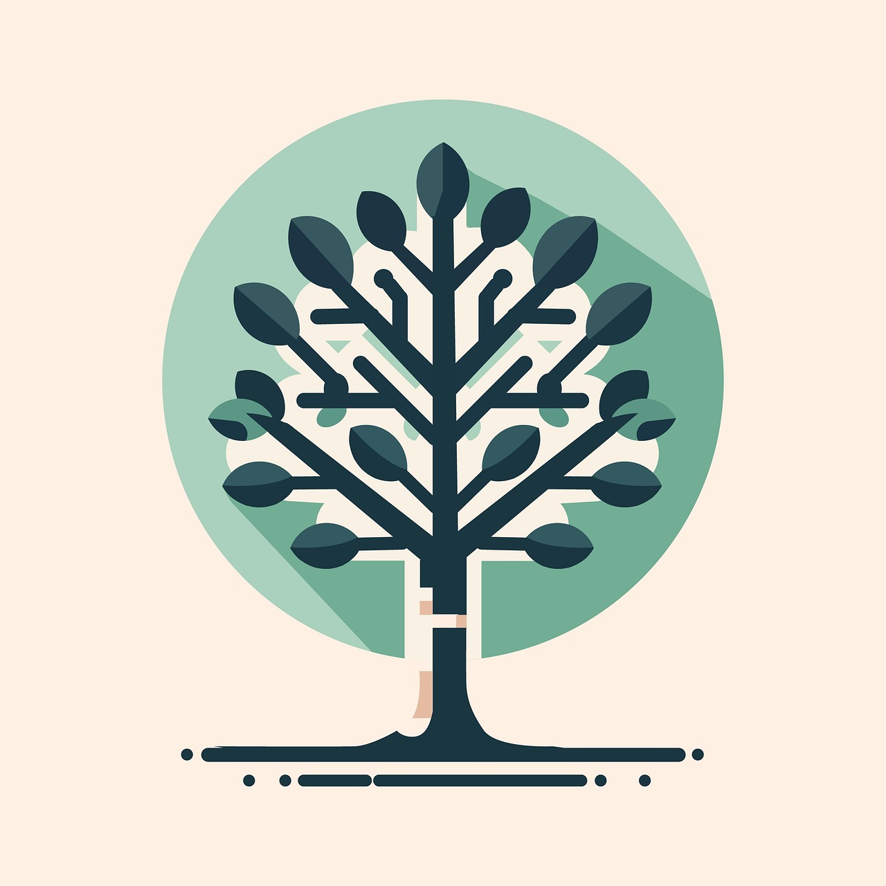 house, tree, icon, flat design, nature, fantasy, drawing, landscape