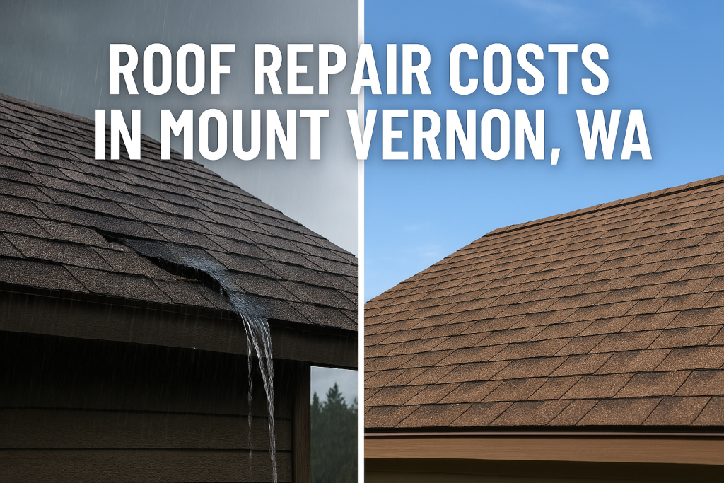 Roof repair price in Mount Vernon, WA? 1 roof repair costs in Mount Vernon